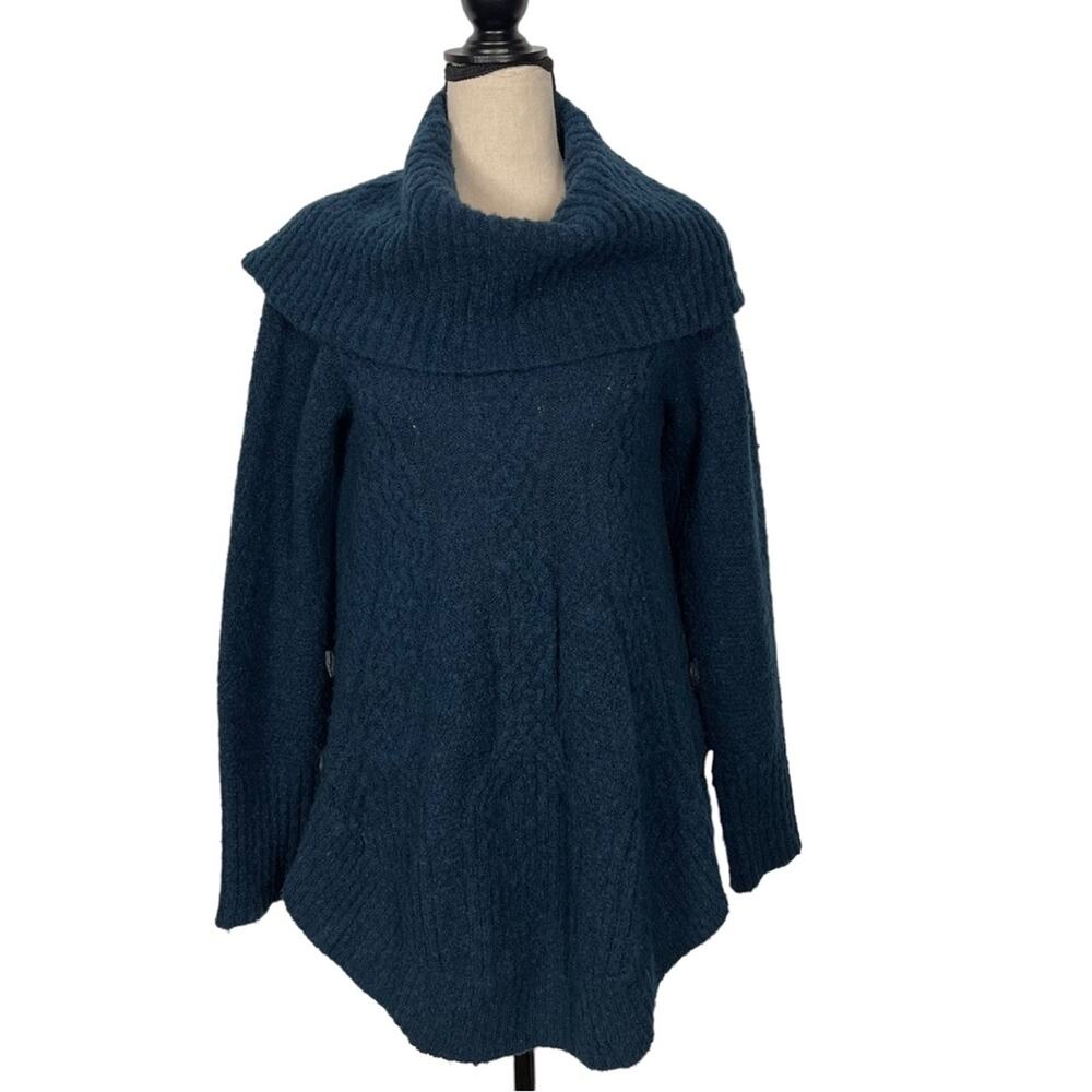Anthropologie Angel of the North Oversized Cowl Neck Wool Blend Sweater Size XS